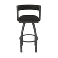 thumbnail image 5 of 861 Artemis 25" Swivel Counter Stool with Pewter Finish and Canter Espresso Seat and Back, 5 of 5