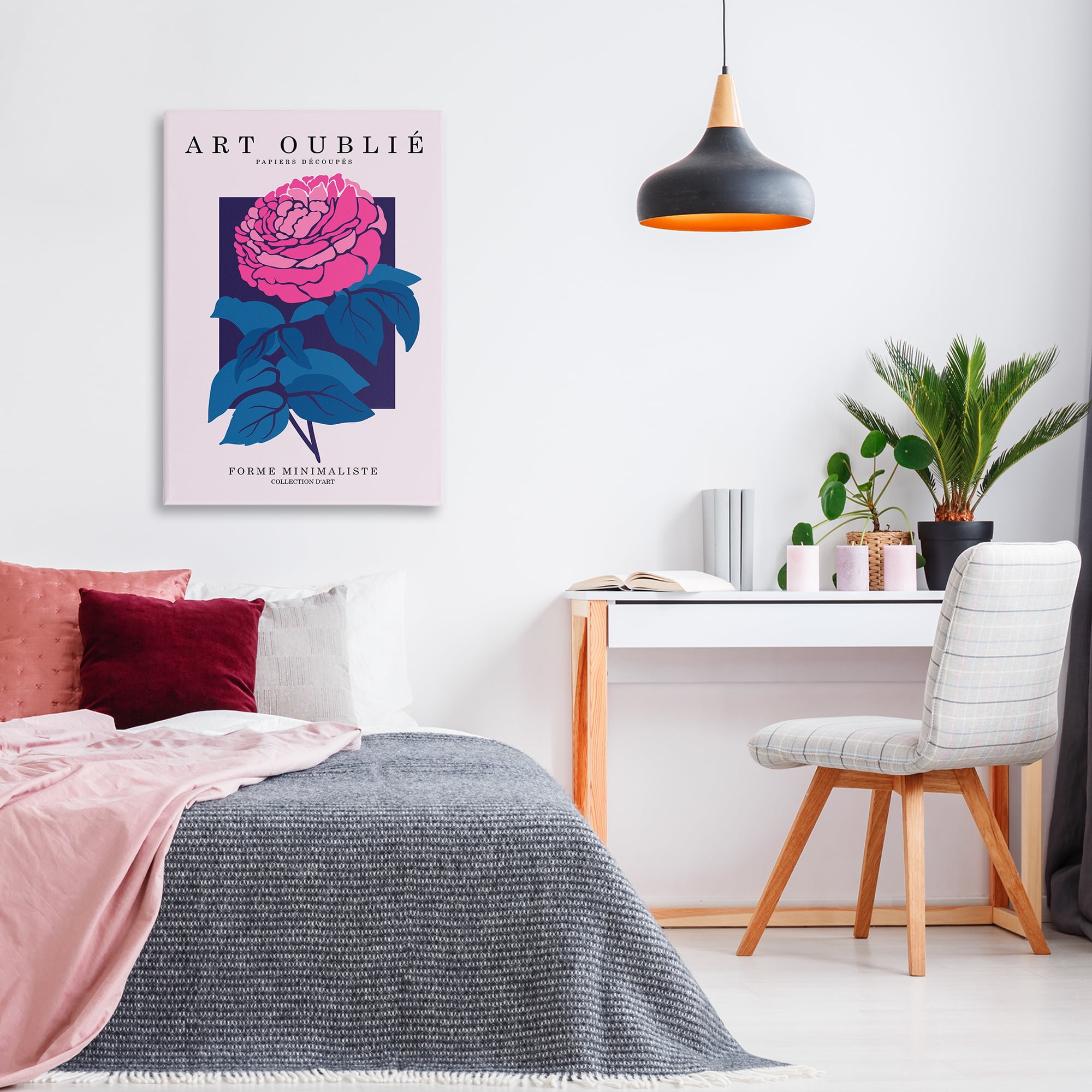 Stupell Industries Peony Gallery Poster Plants & Flowers Painting Wrapped Canvas Art Print Wall Art, 24 x 36