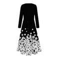thumbnail image 5 of FrzhBrz Maxi Dresses for Women Casual Crew Neck Long Sleeve Floral Print Vintage Dress, 5 of 5