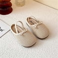 thumbnail image 2 of Djtdsds Kids Knit Closed-Toe Slide Sandals, Soft Non- Shoes Color:Beige,Size:2.5-3 Years, 2 of 4
