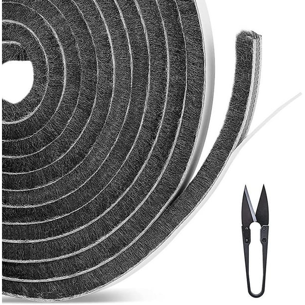 Joint de bande de porte coulissante, 5 m (l) x 9 mm (b) x 9 mm (d) Brosse à  joint, adhésif résistant aux intempéries et au vent, joint anti-poussière 