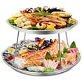 thumbnail image 1 of 2 Pcs Plateaux de Fruits de Mer, Plateau de Fruits de Mer de 14 Pouces 16 Pouces Plateaux Ronds, Plateaux de Service en Acier Inoxydable Épaissi pour Barbecue de Fruits de Mer, Plateaux Tour de Fruits de Mer pour Restaurant Fête Maison, 1 of 6