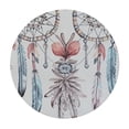 thumbnail image 4 of HAOXIT Boho Bull Skull Ethnic Dreamcather Feathers Floral Flower Round Table Cloth, Circle Table Dinner Tablecloth cover, Desk Cloth Cover for Home Party Wedding, 4 of 8