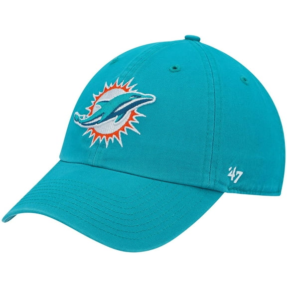 Men's '47 Aqua Miami Dolphins Primary Clean Up Adjustable Hat