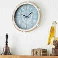thumbnail image 1 of Deco 79 52558 Metal Rope Glass Wall Clock, 17", 1 of 2