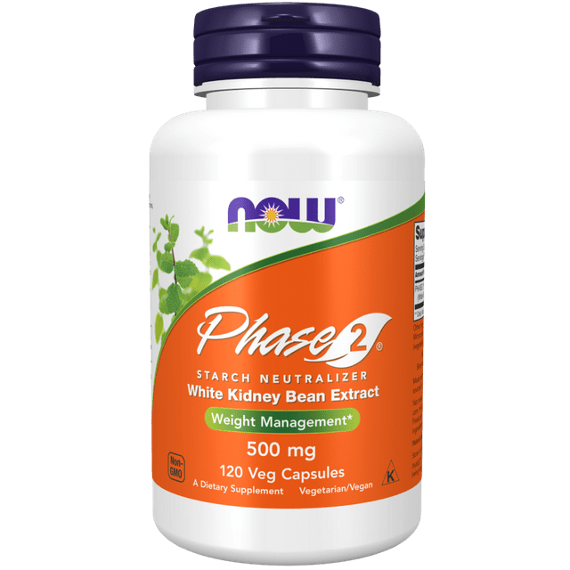 Bloqueador de carbohidratos Now Phase 2 500 mg 120 cápsulas Now Phase 2