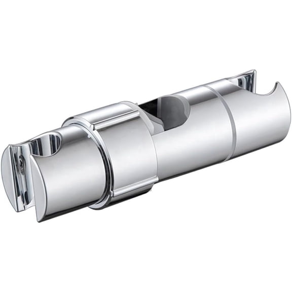 Shower Head Holder for Slide Bar 16-27mm Double Slot Adjustable Hand Shower Bracket for Slide Bar Slider Clamp Bathroom Replacement 360 Degree