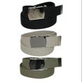 thumbnail image 3 of CTM Cotton with Nickel Buckle Adjustable Belt (Pack of 3 Colors), 3 of 5