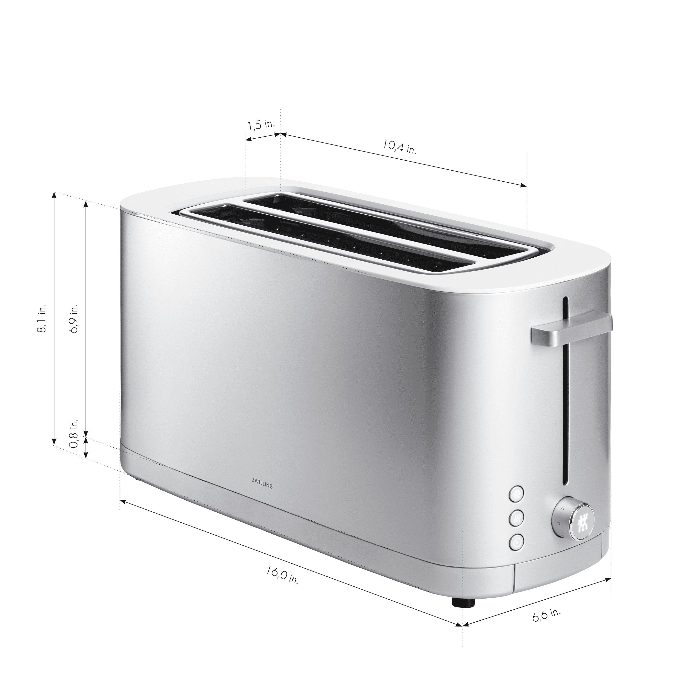 ZWILLING 53101-900 SILVER　トースター ツヴィリング Enfinigy トースター | ツヴィリング公式