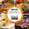 thumbnail image 3 of KFFKFF Professional Panini Press, 1800W Electric Grill for Sandwiches, Made of Stainless Steel with Temperature Adjustment and 14"x9" Enamel Coated Plate, Ideal for Hamburger, Steak, and Bacon, 3 of 9