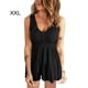 thumbnail image 4 of Jumpingount Mono de verano sin mangas con cuello en V para mujer, vestido para acampar, Color sólido, chaleco con botones para niñas, ropa con tirantes conjuntos de ropa Negro XXL Jumpingount AP011283-29, 4 of 6