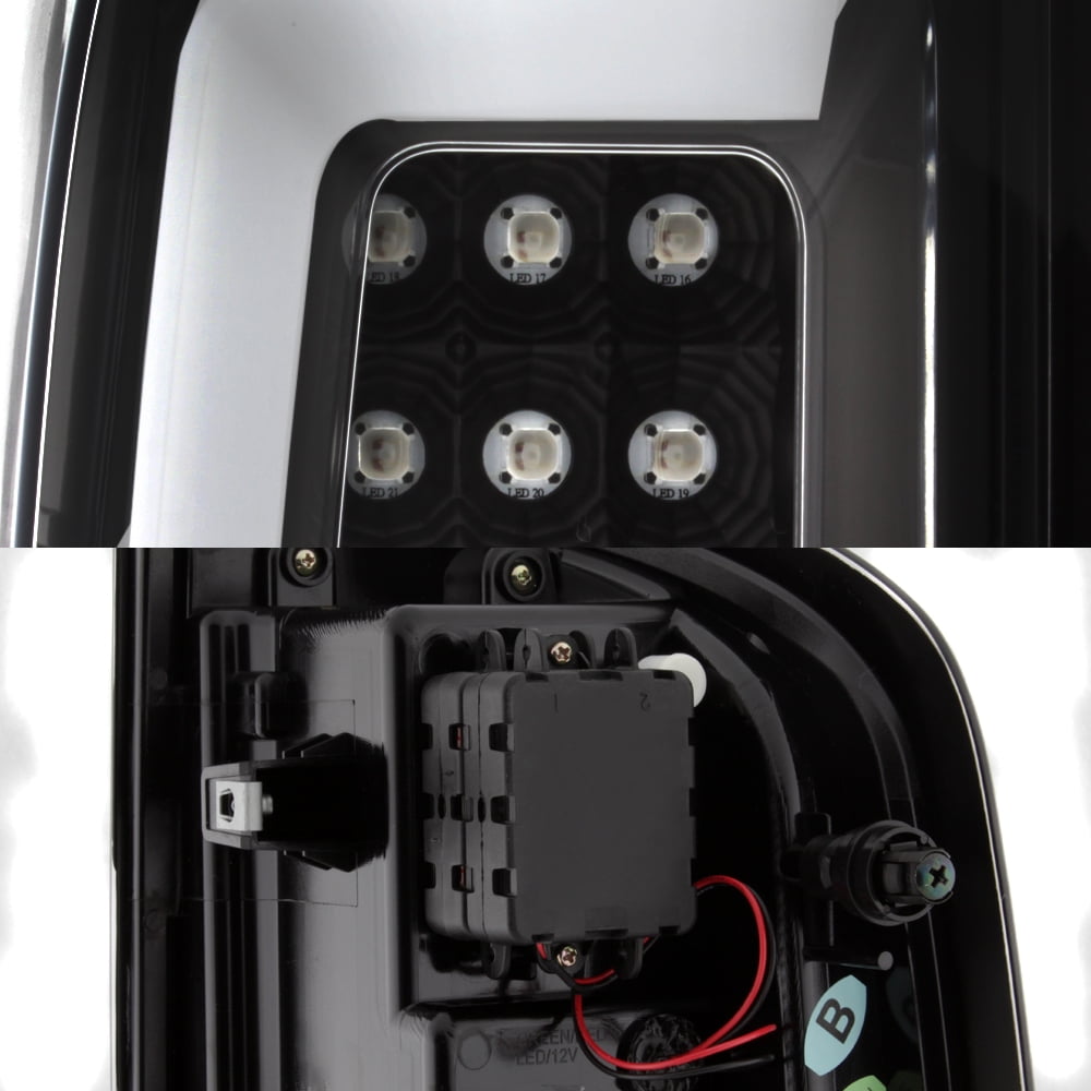 AKKON - For 2015-2022 Chevy Colorado / GMC Canyon Full LED Daytime Running Lamp Bar Tail Lights Black Housing Clear Lens Full Set