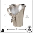 thumbnail image 3 of Luxury Stag Head Champagne Bucket, Asymmetrical Flared Opening, Hand Cast, Silver Aluminum, Gleaming Polish, 9 Inches, 3 of 8