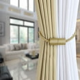 thumbnail image 4 of BEL AVENIR 4 Pieces Magnetic Curtain Clip Gold Braided Rope Buckle, 4 of 9