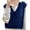 Dark Blue, variant on Daznico Knit Sweater Vest Winter Sleeveless Oversized Cardigan for Layering with Shirts and Blouses,Womens Vest,L