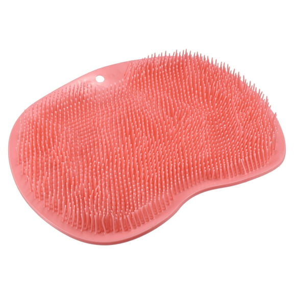 Unique Bargains Foot Massager Scrubber Shower Foot Clean Massager Scrubber with Suction Cups 11.81"x8.85" Pink