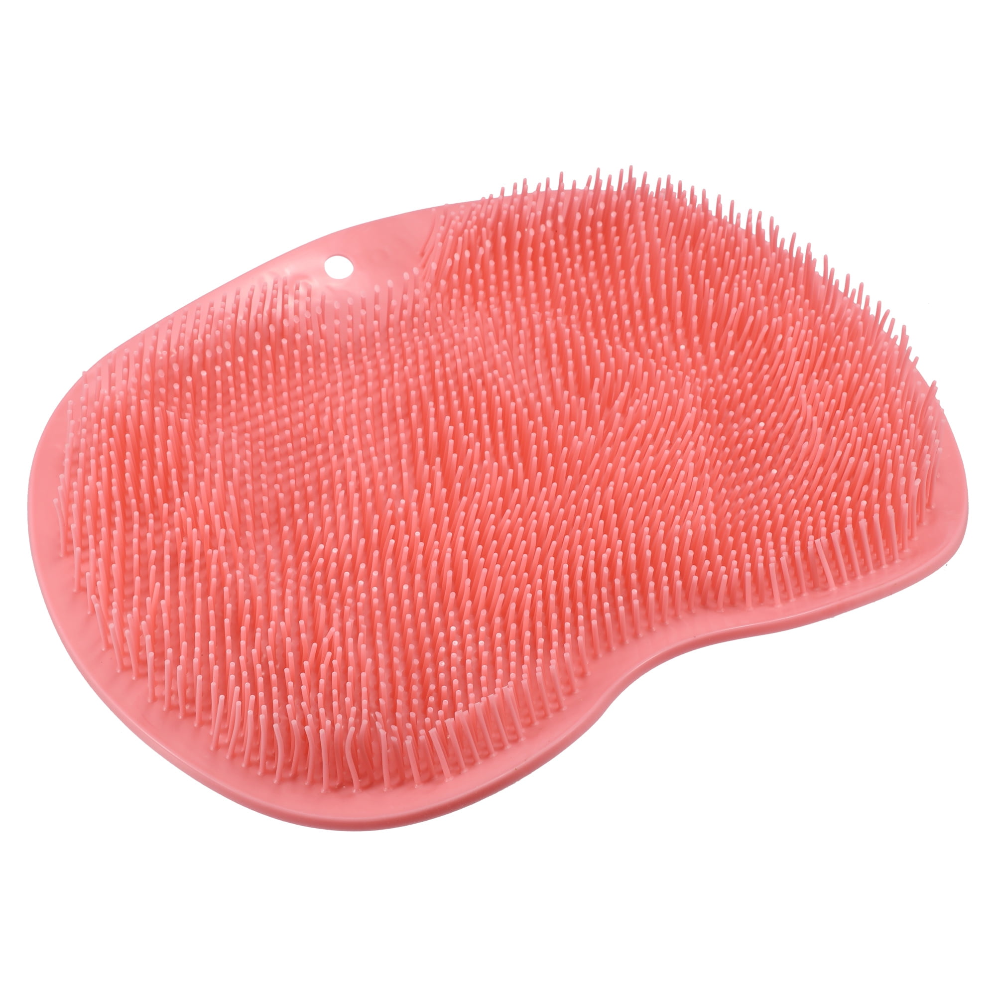 Unique Bargains Foot Massager Scrubber Shower Foot Clean Massager Scrubber with Suction Cups 11.81"x8.85" Pink