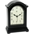 thumbnail image 2 of Infinity Instruments 9" x 9" Black Analog Semi-Rectangle Traditional Tabletop Clock, 2 of 4