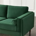 thumbnail image 6 of Pemberly Row Mid-Century Modern Pillow Back Velvet Sofa in Green, 6 of 7