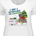 thumbnail image 4 of Inktastic I Want a Hippopotamus for Christmas Women's Plus Size T-Shirt, 4 of 5