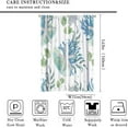 thumbnail image 2 of Coastal Nautical Curtains,Ocean Beach Theme Seashell Coral Home Decor Thermal Insulated Darkening Room Window Curtain 2 Panels for Living Room Bedroom Kitchen 42x63in, Green Blue, 2 of 6