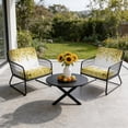 thumbnail image 4 of Outdoor Patio Cushion Covers 4 Pack Yellow Eucalyptus Patio Chair Cushion Covers with Ties and Zipper Watercolor Leaves Waterproof Outdoor Seat Cushion Covers for Patio Furniture 22"x22", 4 of 6