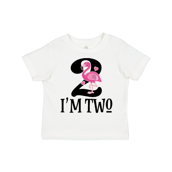 Inktastic 2nd Birthday Party Girls Flamingo Girls Toddler T-Shirt