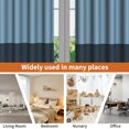 thumbnail image 5 of Lfeey Navy Blue Striped Curtains, Color Blocked Room Darkening Curtains 63 inch Long, Set of 2, 5 of 6