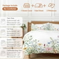 thumbnail image 6 of Farms Wildflowers Bedding Duvet Cover Set Twin Size 4 Pieces Herbs Countryside Watercolor Floral Leaf Bedding Set with Zipper Closure, 1 Comforter Cover 68x86 Inches 1 Flat Sheet & 2 Pillow Cases, 6 of 7