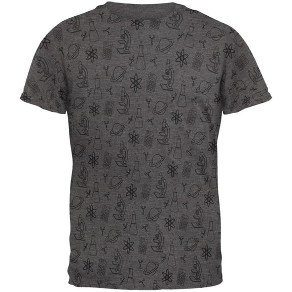 Offset Science Repeat BW Geek Mens Soft T Shirt Charcoal Heather X-LG