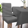 thumbnail image 5 of Dining Chair Covers Set of 4,Modern Minimalist Checkered Universal Stretch Kitchen Seat Covers Parsons Chair Protector Slipcover for Home Restaurant Party Decor,Abstract Red Black Buffalo Plaid, 5 of 6