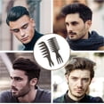 thumbnail image 5 of Peine para el cabello para hombres, peine de peluquería de 6 piezas, cepillo antiestático, herramienta de peluquería para hombres, peine con forma de aceite, peines de dientes anchos, negro, 5 of 5