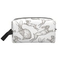 thumbnail image 2 of Uemuo Hand Drawn Rabbit Pattern Portable Toiletry Bags with Handle, Waterproof travel Make up Bags for Women, Large Capacity Travel Cosmetic Bags, 2 of 9