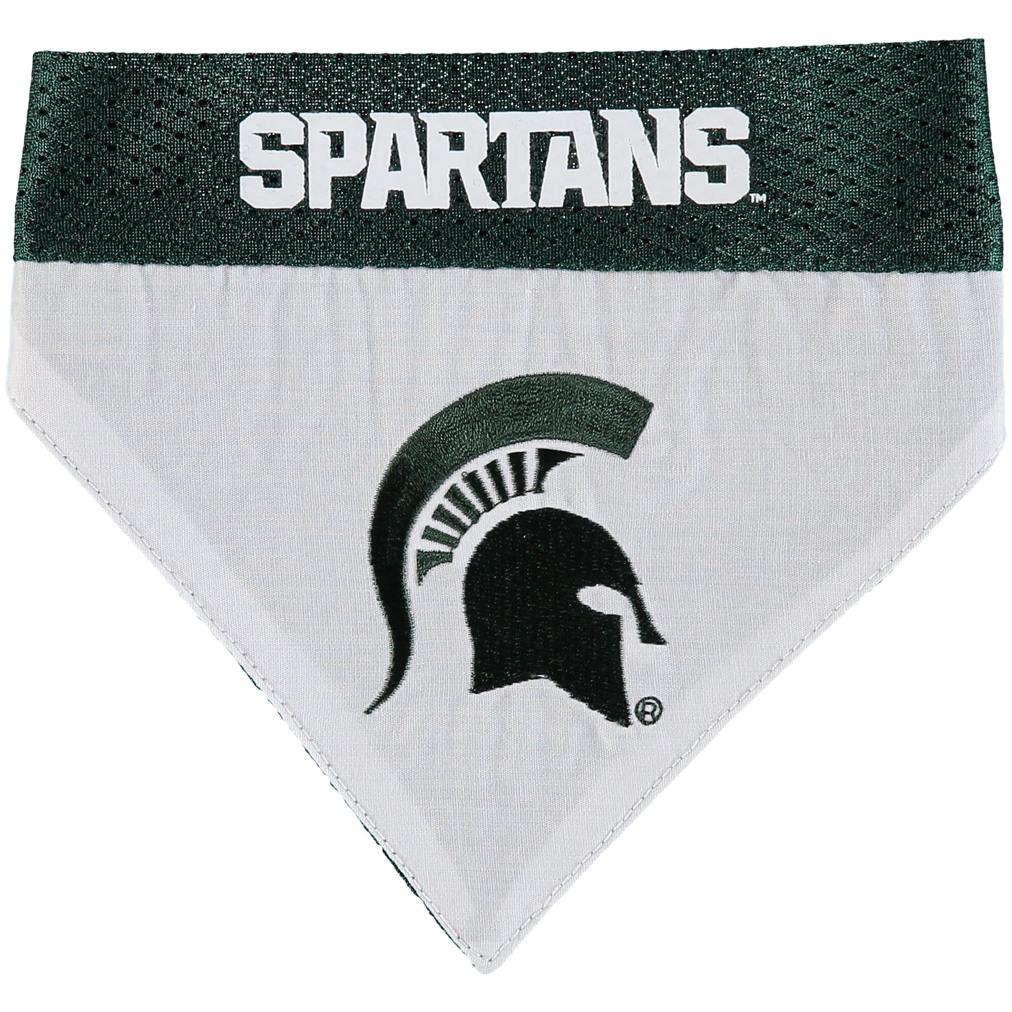 Pets First Collegiate Michigan State Spartans Reversible Bandana - Home & Away Mesh & Premium Embroidery for DOGS & CATS