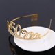 thumbnail image 3 of Corona de tiara de 50 cumpleaños con diamantes de imitación dorados con peine, diadema de 50 cumpleaños, tiara de cristal para fiesta de regalo MFZFUKR CDWJ333, 3 of 8