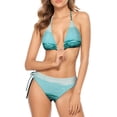thumbnail image 3 of Women Halter Bikini String 2 Piece Triangle Swimsuit Tie Side Swimwear, 3 of 7