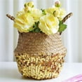 thumbnail image 3 of CNKOO Panier en Osier de Jonc de Mer Pot de Fleurs Panier Pliant Panier à Linge Décoration de Rangement, 3 of 5