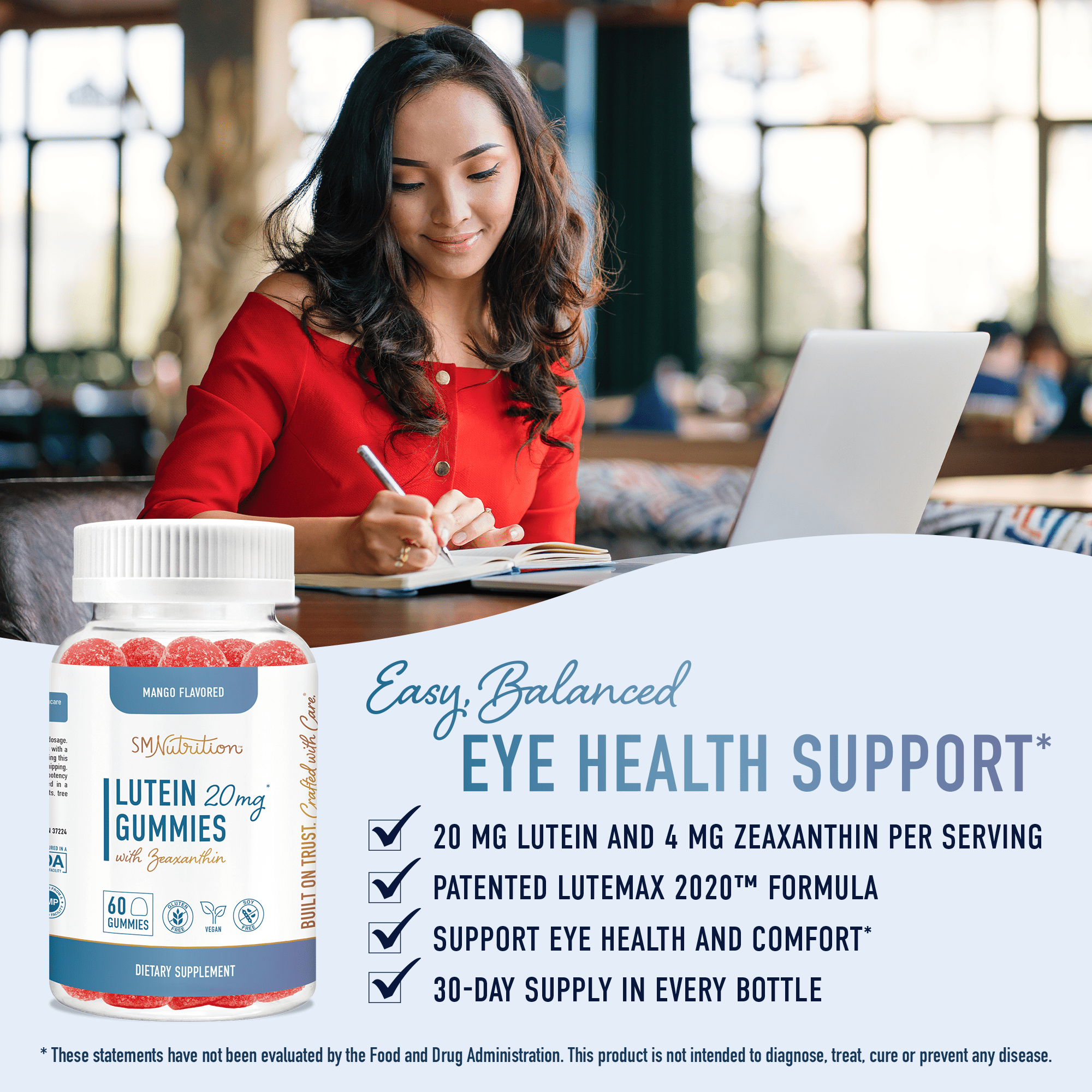 Buy Lutein 20 mg Gummies Lutein and Zeaxanthin Eye Health Supplements