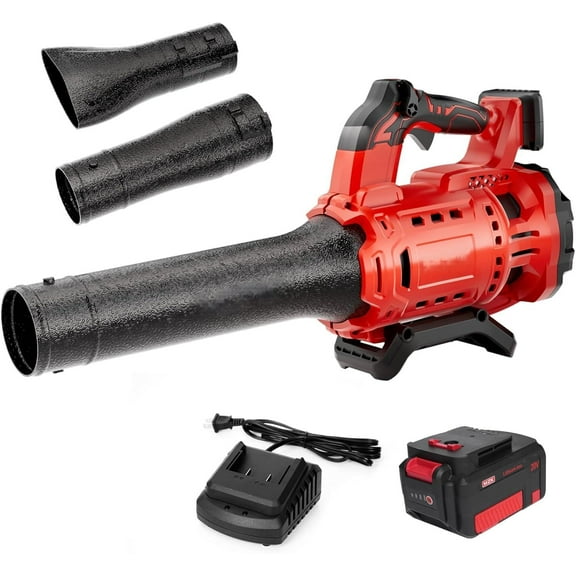 20V Brushless Cordless Leaf Blower, 600CFM Electric Cordless Leaf Blower with 4.0Ah Batteries and Charger, Electric Leaf Blowers for Lawn, Yard, and Garage