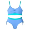thumbnail image 4 of LRen Girls Swimsuit Size 7 2 Piece Ruffle Beachwear for Kids Cute Funny Summer Rash Guard Swimsuit Girls Beach Swimwear Girls'Swimwear Bikini Set, 4 of 4