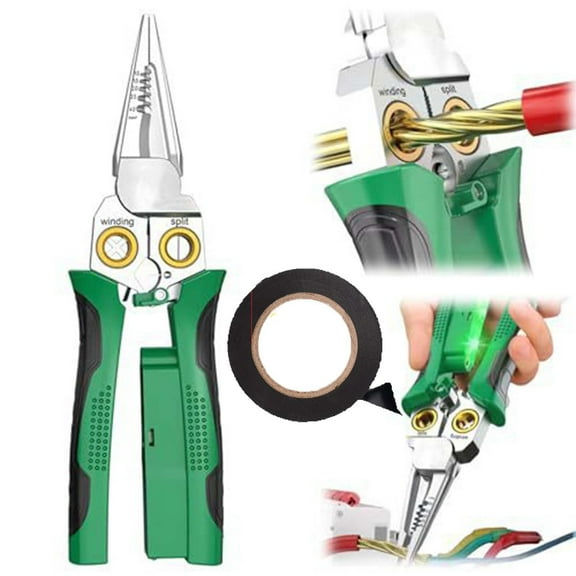 Stripper with Voltage Tester Pinzas Electricidad Multi-function Stripping Tool for Cutting and Pulling Pliers Electrician Repair Tool