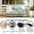 thumbnail image 5 of SDJPOI 2-3 Seater Porch Swing Replacement Cushion, Thicken 4" Waterproof Outdoor Bench Cushions with Backrest for Outdoor Furniture ( green leaves，70in*40in）, 5 of 7