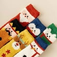 thumbnail image 3 of 6 Pairs Christmas Womens Fuzzy Socks Winter Warm Fluffy Soft Slipper Home Sleeping Cute Christmas Socks, 3 of 18
