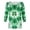 Green 19, variant on BLVB St. Patrick's Day T-Shirt for Womens Shamrock Printed 3/4 Sleeve Casual Graphic Tee Tops Cute Crewneck Blouses