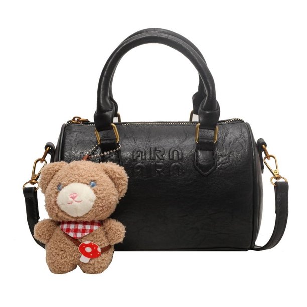 Bolsos de mano coreanos para mujer, bolso Boston retro de color sólido, bolso de hombro de alta gama, 2025