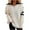 White, variant on Women's Sweaters, V-Neck Ribbed Pullover Half-Zip Striped Fashion Casual Polo Loose Tops Warm Fall Winter Clothes