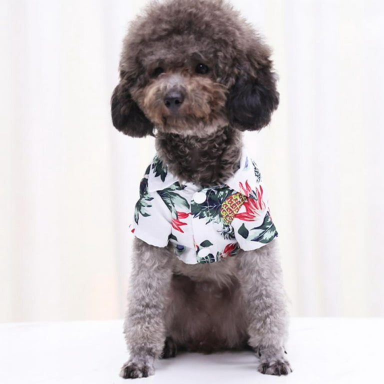 Hawaiian Dog Clothes Summer Shirt Puppy Beach Coconut Tree Vest