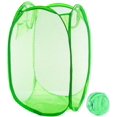 thumbnail image 1 of (Verde) Cesto de lavandería de malla plegable para dormitorio, habitación de niños, dormitorio y viajes, 1 of 5