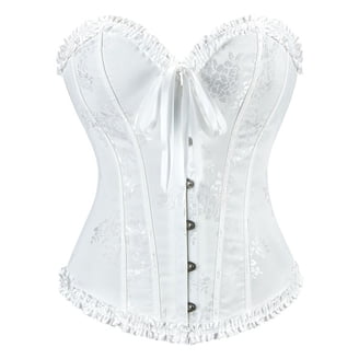 MISS MOLY Women's Lace Up Boned Plus Size Overbust Bridal Corset