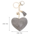 thumbnail image 2 of Masteelf Heart-Shaped Alloy and PU Keychain, Grey Key Holder Accessory, 15.8CM Key, 2 of 8